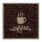 Stupell Industries Coffee Bean Pattern Floating Frame, design by Seven Trees Design